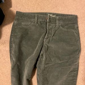 Green corduroy pants